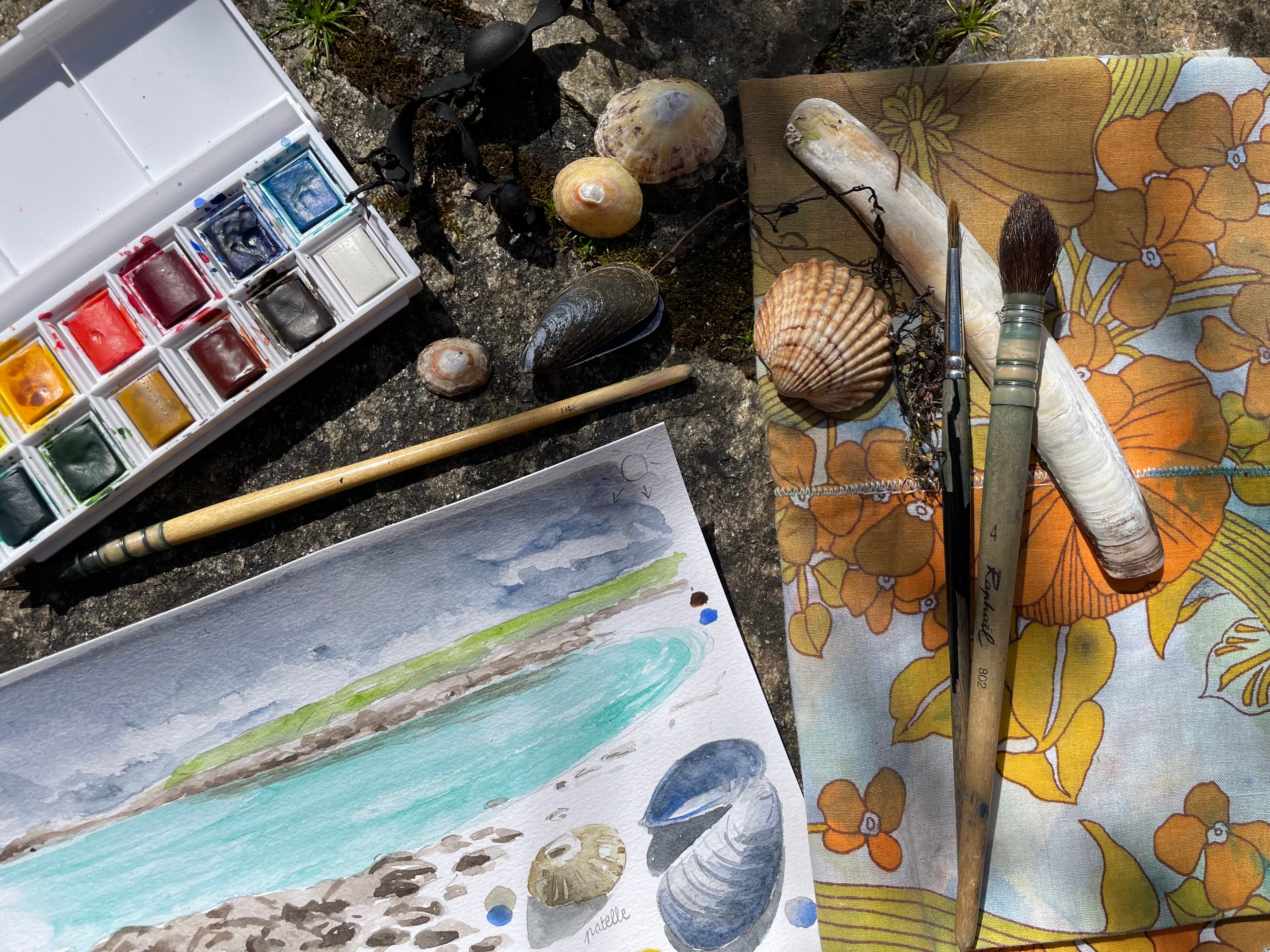 Aquarelle "Peindre le bord de mer à l'aquarelle" avec Laure Blondet 